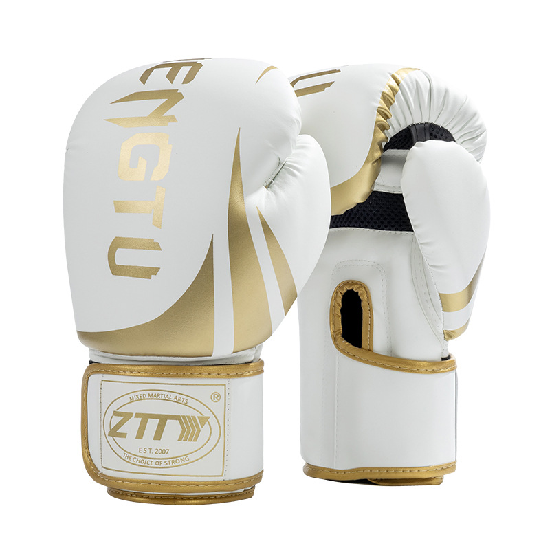 Guantes de boxeo ZTTY al por mayor para adultos, equipo de protección, guantes de boxeo de PU antidesgarro transfronterizos, forro de plástico de goma, guantes de boxeo para niños