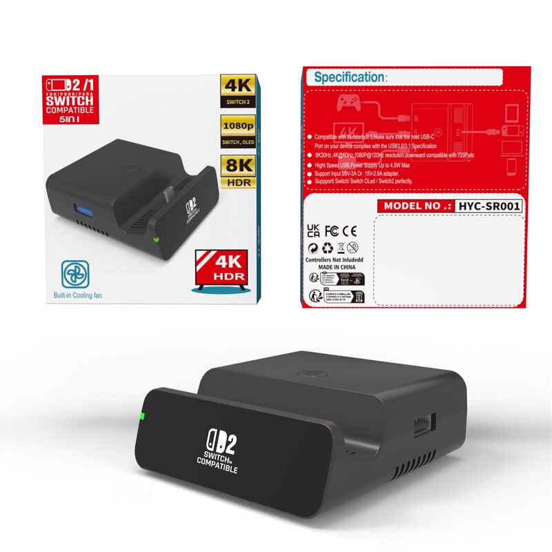 Suitable for Switch/OLED/Switch 2 video converter HDMI to TV dock NS/NS2 in stock Suitable for Switch/OLED/Switch 2 video converter HDMI to TV dock NS/NS2 in stock