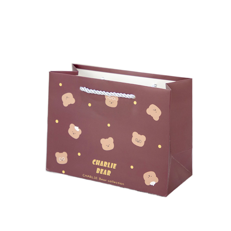 Dibujos animados simple lindo pequeño tamaño grande Día DE LA Madre caja de regalo de cumpleaños para niños bolsa de papel de embalaje portátil