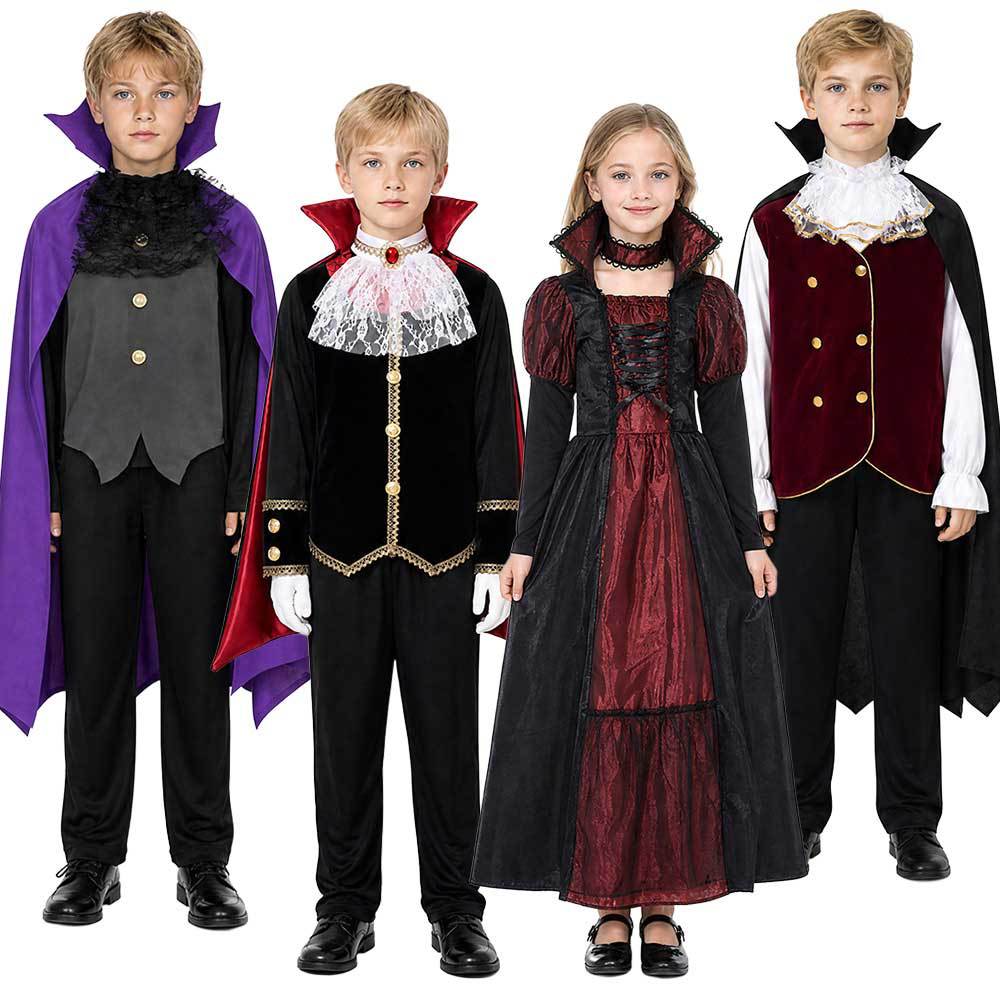 Halloween COS Clothing Dress up Vampire Skeleton Baron Halloween…