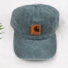 Leather Label Carhartt Washed Baseball Cap-Green