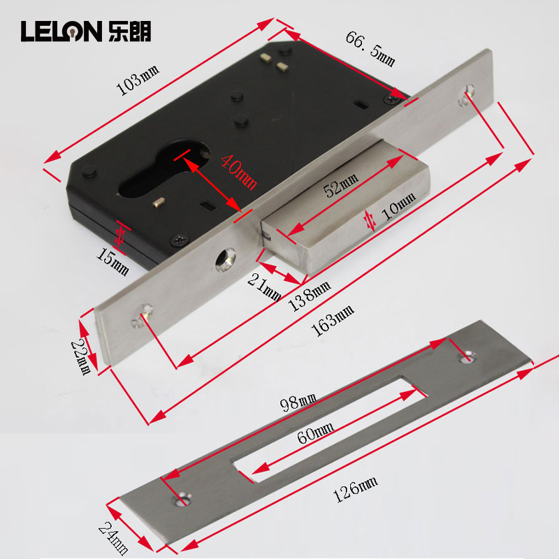 Mayorista de 40 margen de acero inoxidable bloqueo de una sola lengua accesorios de bloqueo de bloqueo antirrobo bloqueo de puerta de aleación de aluminio con marco