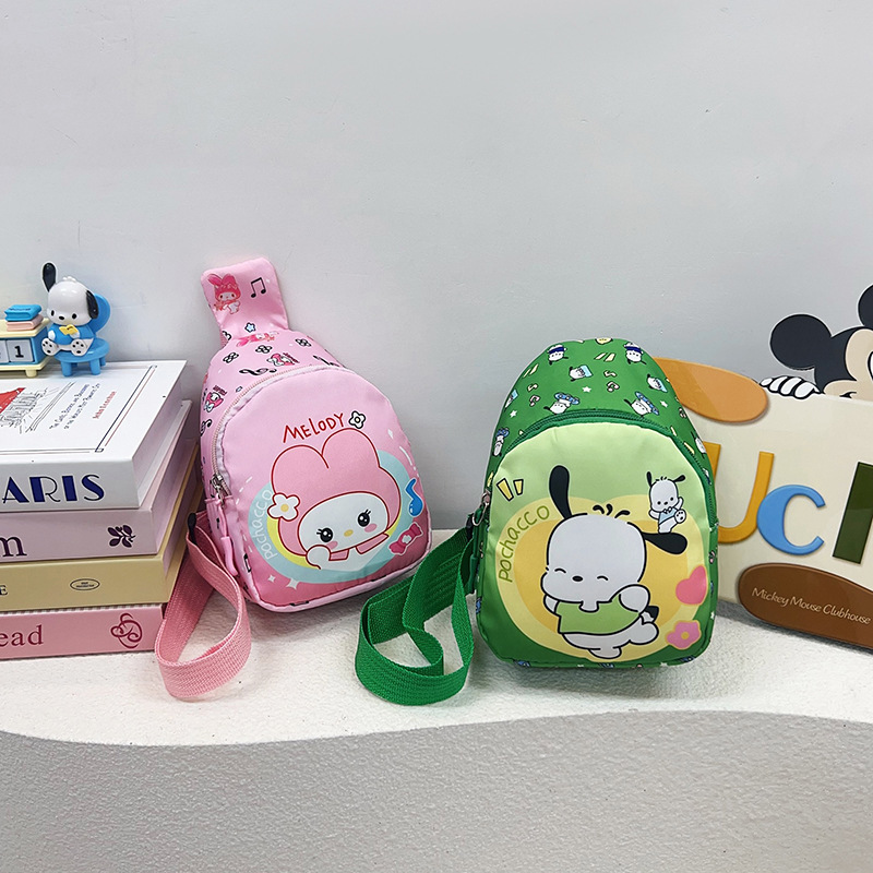 Nuevo bolso de pecho infantil de dibujos animados lindo jardín de infantes mochila de moda para niños mochilas diagonales bocadillos juguetes mochilas