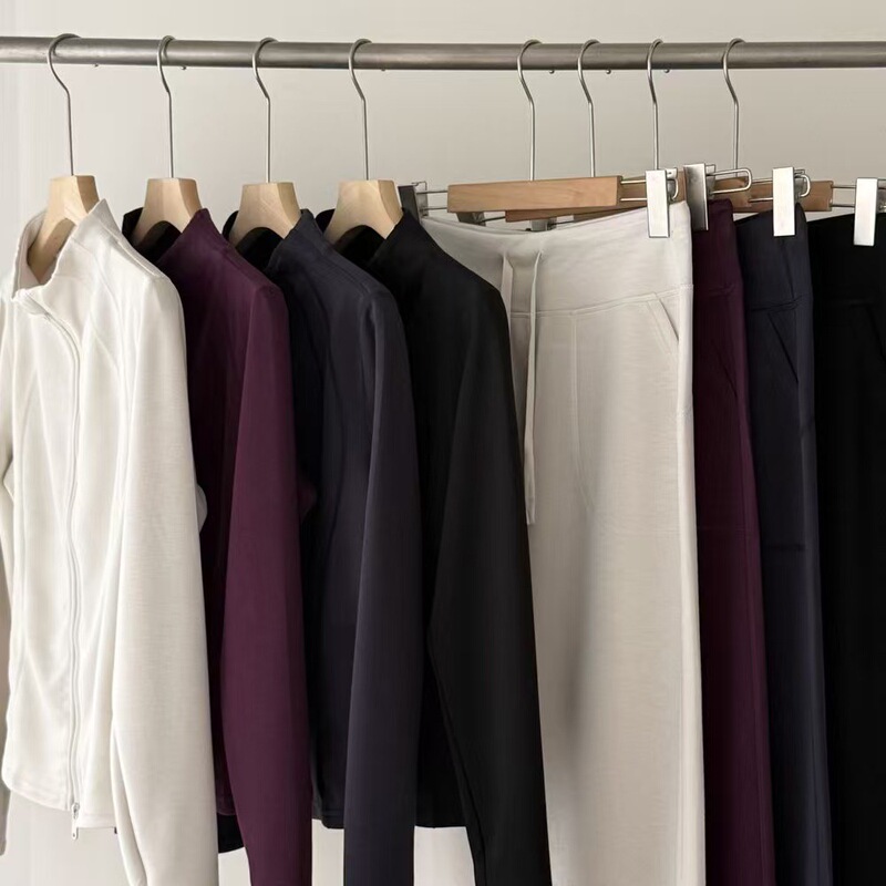 Lu Series! High-End Spring Stand-Collar Running Comfortable Slimming Yoga Outfit Sports Jacket Casual Straight-Leg Pants Women's Set Lu Series! High-End Spring Stand-Collar Running Comfortable Slimming Yoga Outfit Sports Jacket Casual Straight-Leg Pants Women's Set