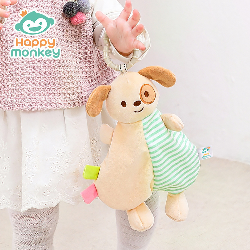 Juguete Colgante para Cuna Happymonkey, Toalla de Confort para Bebés de 0 a 1 Año, Juguete Masticable para Calmar el Sueño y la Educación Temprana