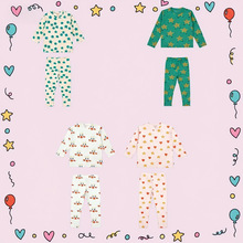 25秋冬TC家居服长袖T恤打底裤套装长袖睡衣女童秋衣秋裤【现货】