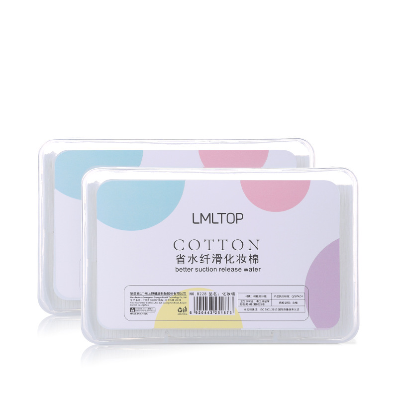 Ramila 1000 piezas en caja delgada de algodón cosmético spunlace no tejido de compresión húmeda hoja de algodón cosmético B228 Factory Express