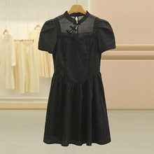 一手货源【佳人苑】品牌专柜撤柜！钉珠！新中式盘扣连衣裙女25夏