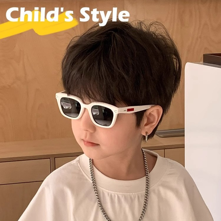 Outdoor Sunglasses for Kids, Boys and Girls, Fashion Polarized Sunglasses, Retro Cat-Eye Soft Silicone Sun Protection Glasses