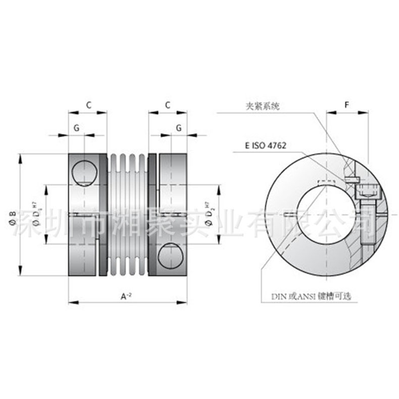 供应R+W BKL波纹管联轴器 R+W焊接式联轴器 R+W高扭矩弹性联轴器
