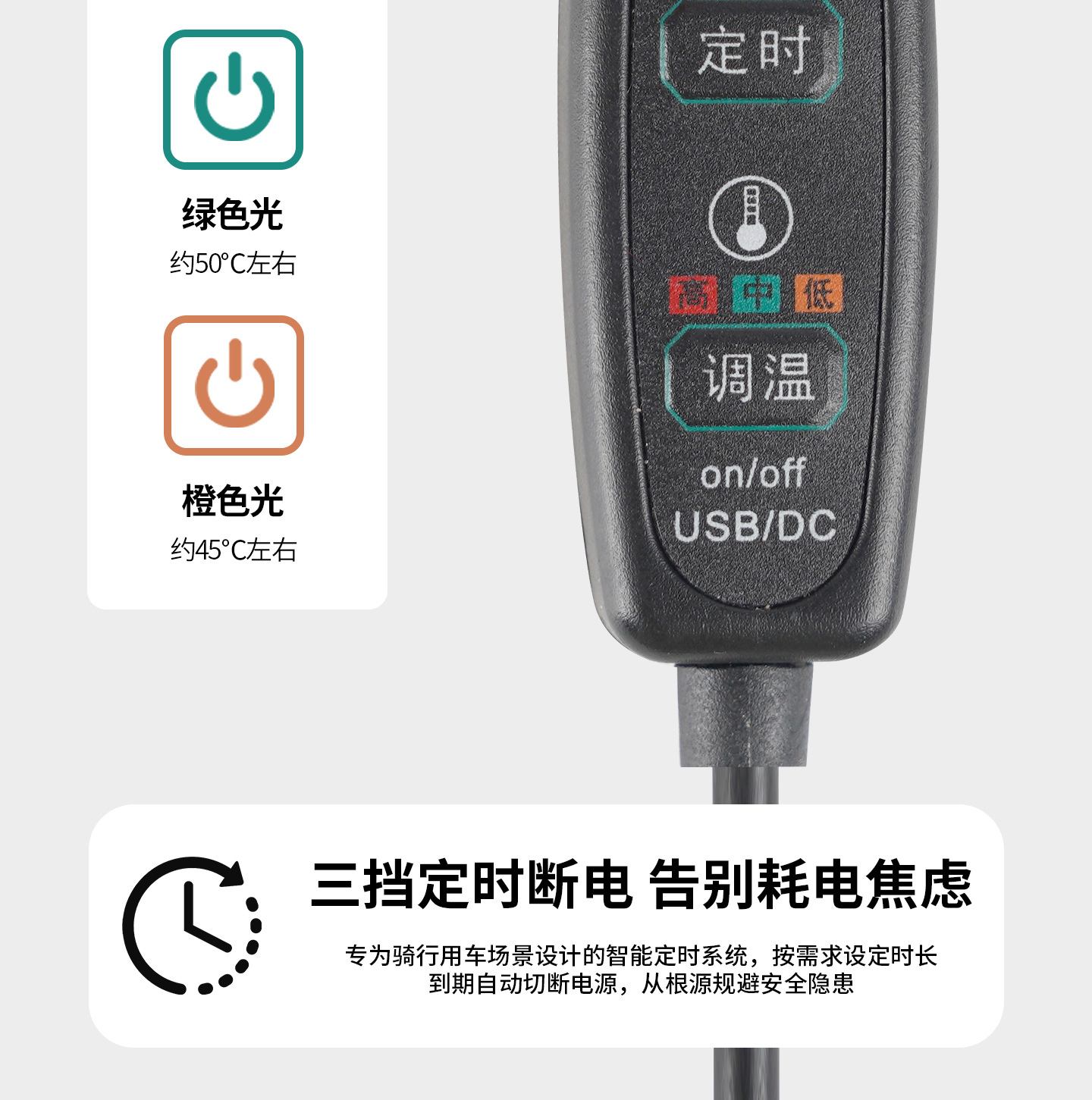 Motorcycle Heated Handlebar Covers, Non-Slip, Cold-Resistant, Heating Magic Tape Handlebar Covers, Universal 12V Handlebar Covers for Electric Vehicles