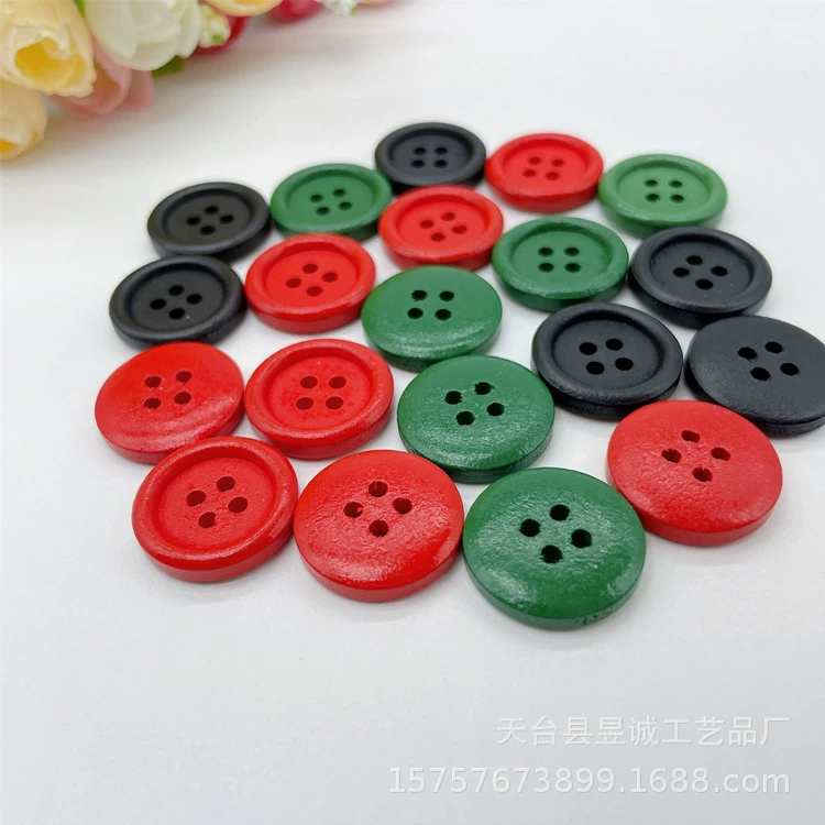 Цвет четыре глаза тонкий край кнопка деревянная кнопка цвет деревянная пряжка аксессуары для одежды аксессуары ручной работы