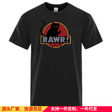 2022 Summer Cotton New Man Tshirt Setwear Rawr Cat Men's