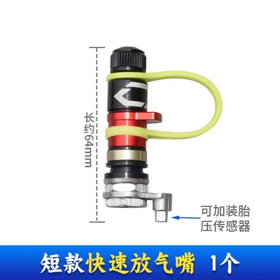 Tire pressure monitoring system Quick Deflation Nozzle, Valve Pressure Reducing - short-single-inflation-valve-with-logo
