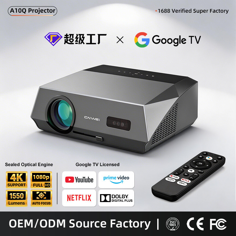 Google Projector Full Hd Manufacturer Wholesale Cross-Border Hot-Selling Android Bluetooth 4K Projector in Stock Dropshipping