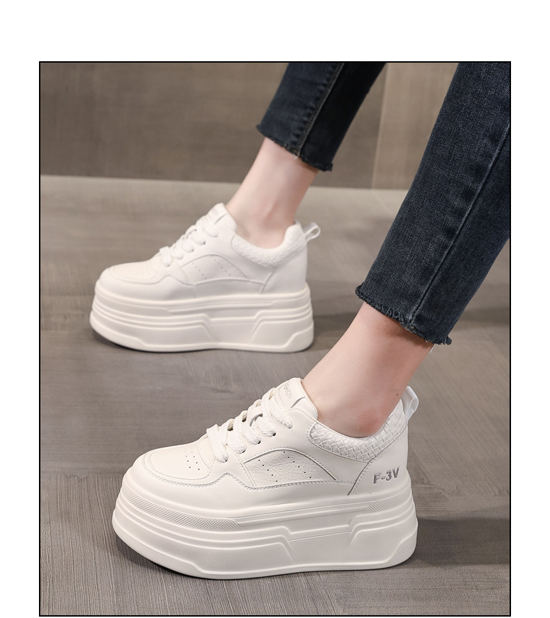 Giày sneaker nữ đế dày trắng đa năng HK9880 đế xuồng 8 cm — đen chi tiết 15
