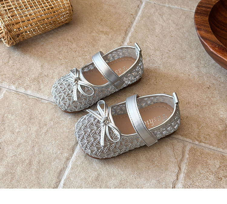 Mädchen Spangenballerinas Mit Schleife Und Klettverschluss_voghion.com