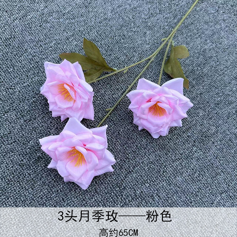 3 flores de luna de luna imitación de flores de luna de luna decoración de bodas de hotel