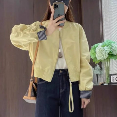 2025高端欧货秋季新款百搭圆领棒球服外套小个子宽松高级感夹克女