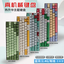 迷你63键盘 RGB热插拔机械键盘热升华蓝牙无线客制化键帽三模键盘