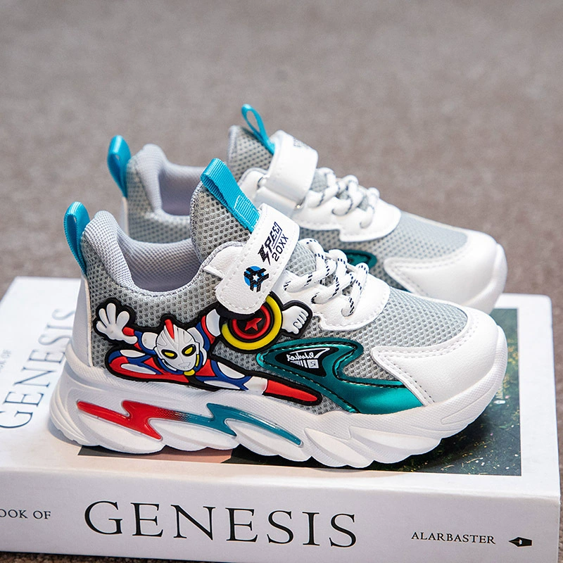 Детская обувь оптовая обувь для мальчиков 2024 весна новая детская шершень сетчатая обувь детское мультяшное папочка спортивная обувь