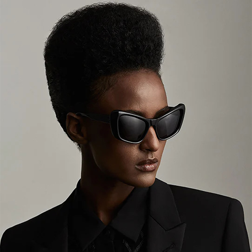 2024 nuevas gafas de sol europeas y americanas gafas de sol de ojo de gato de montura grande personalidad gafas de sol de viento ins sunglasses