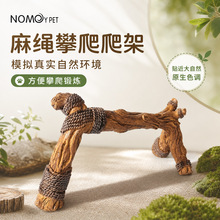 爬宠饲养缸雨林造景仿真蜥蜴微景观趣味麻绳攀爬树木树脂实心摆件