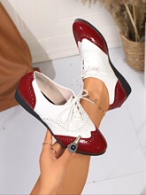 G 24398 Chunky Heel Lace-Up Shoes ƴɫ�񻨴ָ�Ь ŷ���羳��