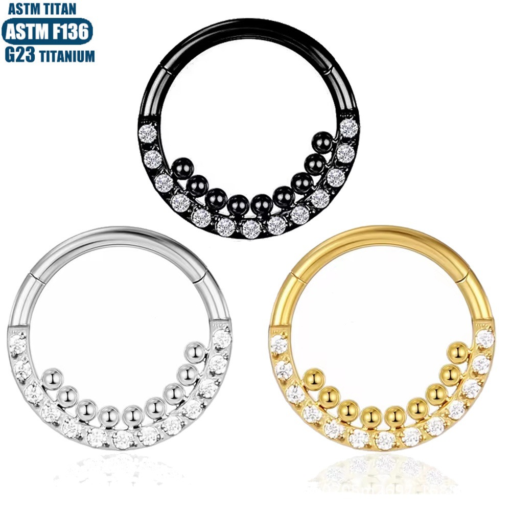 Pointed labret stud close-up product detail