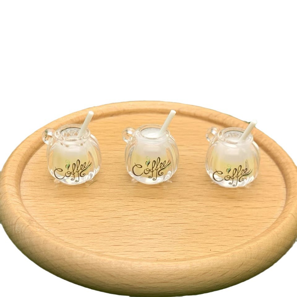 Suministro directo de fábrica de dos colores taza de café luminosa DIY accesorios para el cabello llavero mochila colgante material al por mayor diadema hecha a mano