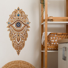 VA-B025个性莲花眼睛曼陀罗卧室客厅玄关家居装饰美化墙贴自粘贴