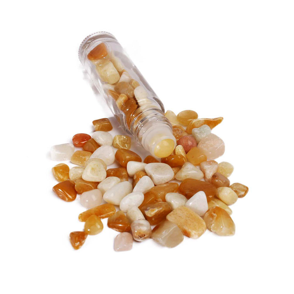 10ml; 황금 실크 옥 자갈; 유리 대나무 커버