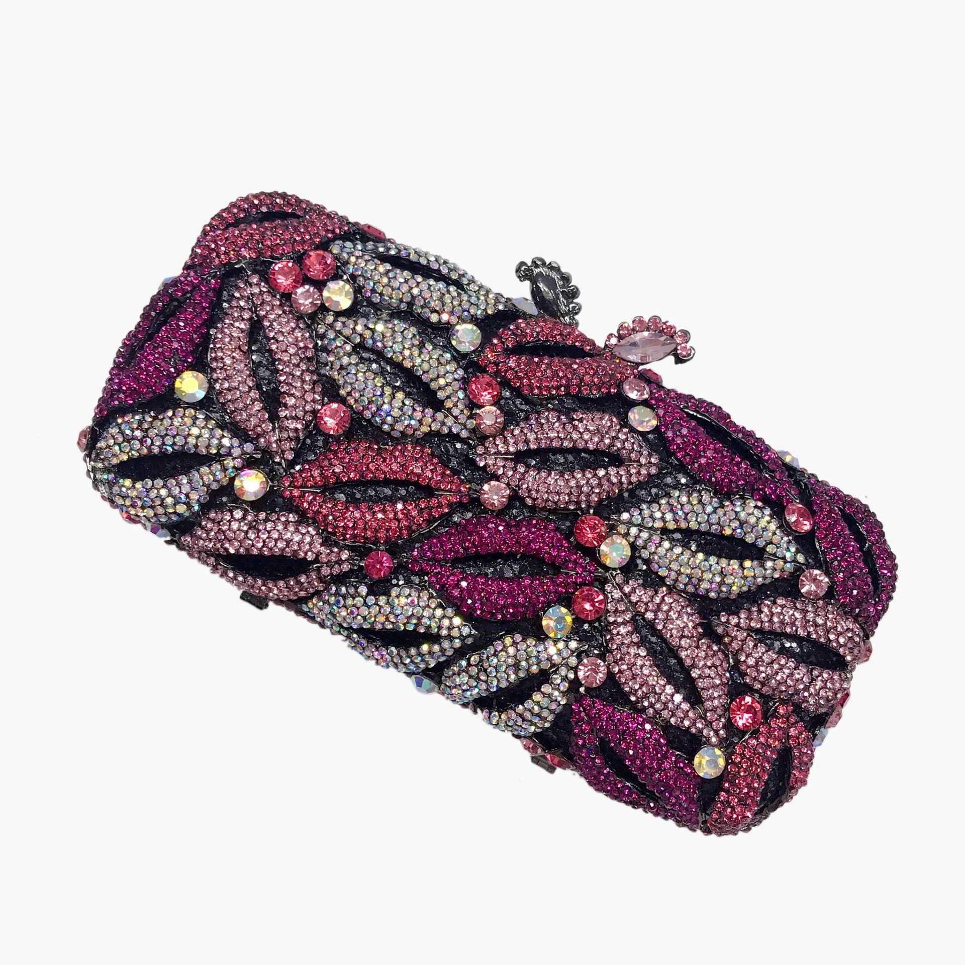 Transfronterizos nuevos labios bolsas de cena de diamantes bolsas de moda bolsas tridimensionales bolsas de banquete europeas y estadounidenses bolsas de mano de diamantes clutch new