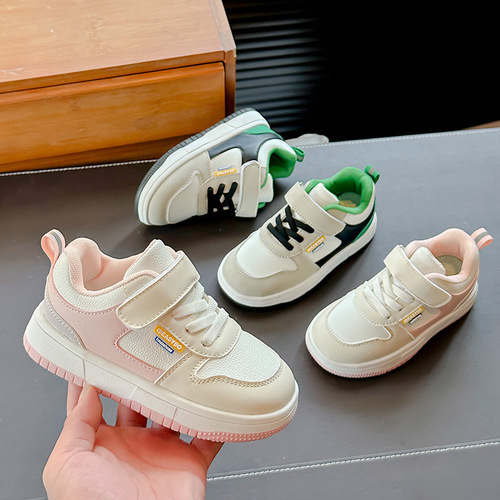 Children's board shoes autumn boys fashion sports shoes girls casual shoes middle and small children white shoes