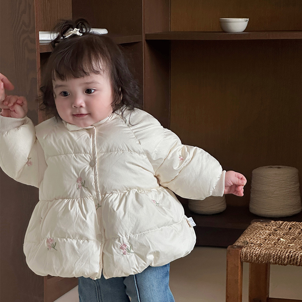 [Estilo personalizado] Chaqueta para bebés versión coreana de ropa de invierno linda y súper linda