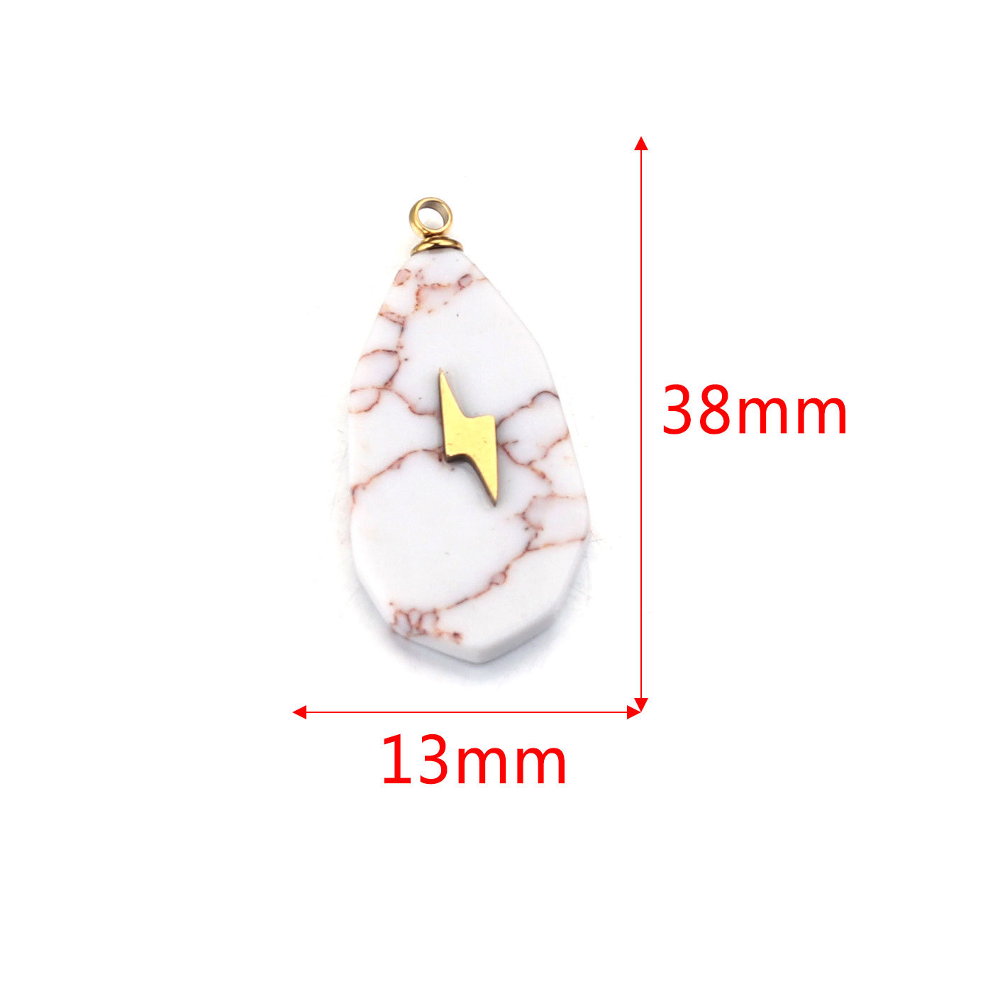 Europa y América Piedra Natural Rosa cristal turquesa Acero inoxidable titanio acero cuadrado pequeño colgante DIY joyería collar Accesorios