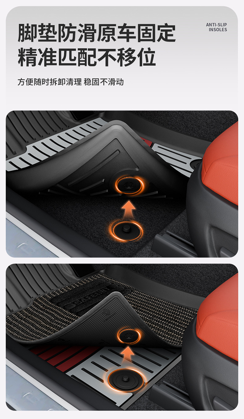 Toyota Prado Camry Highlander Avalon Rongfang Platinum 7 3X Special Colorful Tpe Car Floor Mats