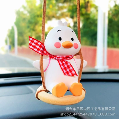 Car Hanging Decoration, Car hanging - red-bow-tie-swing-duck