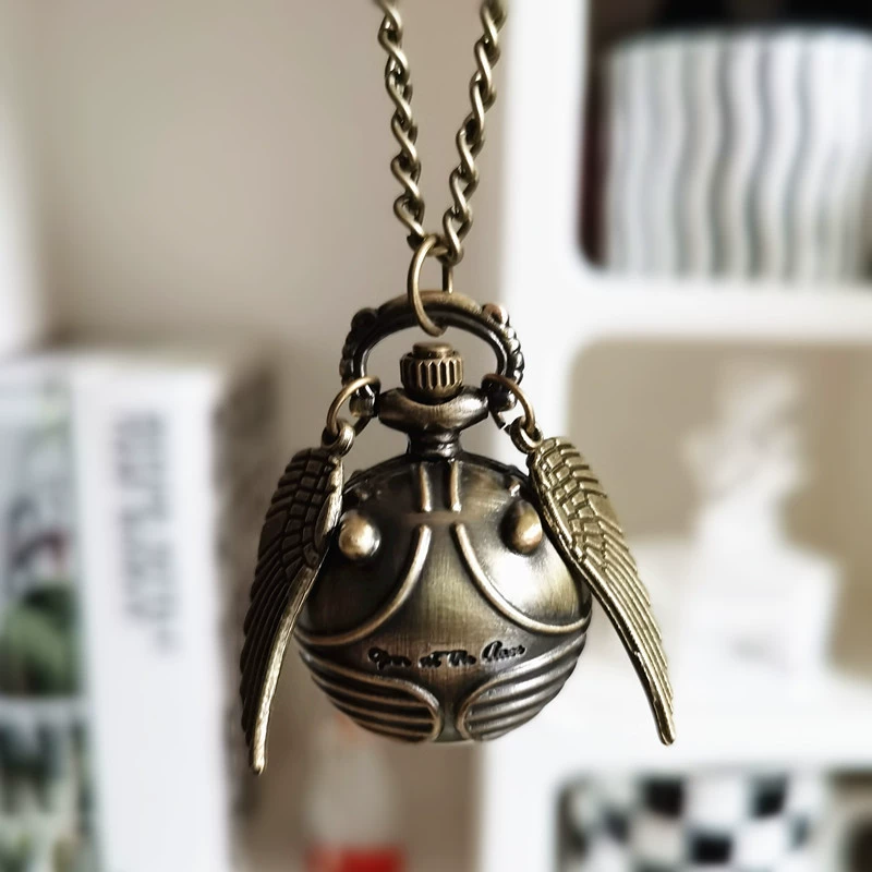 Quartz necklace, retro pocket watch, wholesale