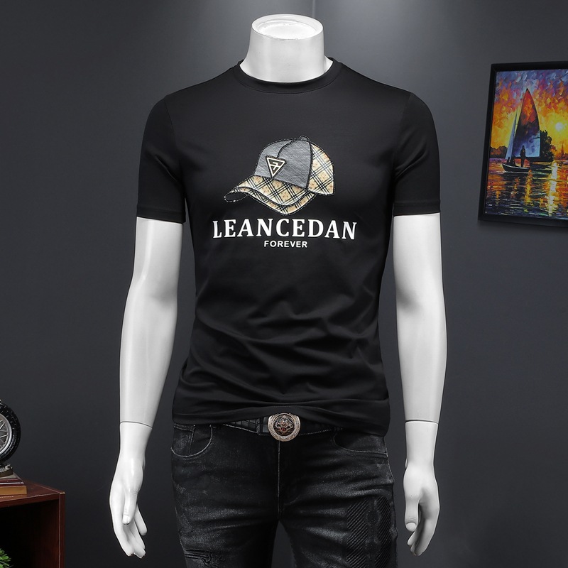 T-shirt uomo in seta e cotone girocollo manica corta elegante_voghion.com