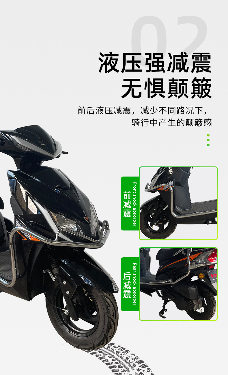 Motorcycle Scooter Wolf Warrior 3 Fuel-Powered Cool Scooter Two-Wheeled Fuel Vehicle 125Cc Cross-Border Foreign Wholesale