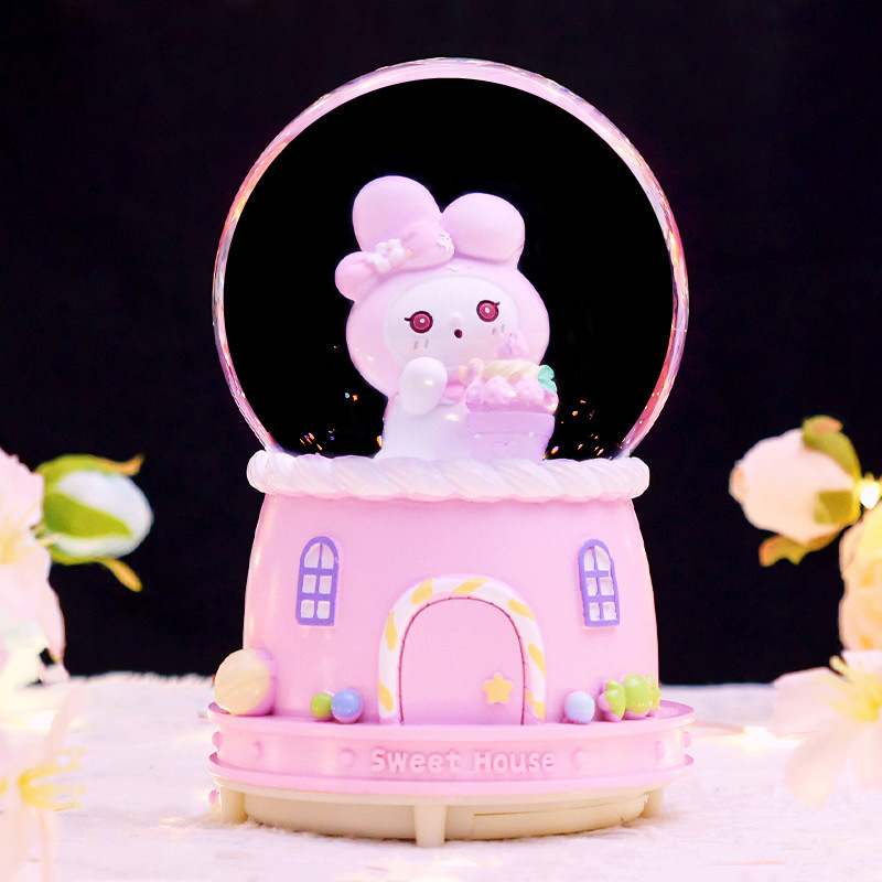 Nueva princesa conducción para soñar princesa Castillo caja de música de dibujos animados bola de cristal bola de agua creativa decoración de escritorio adornos