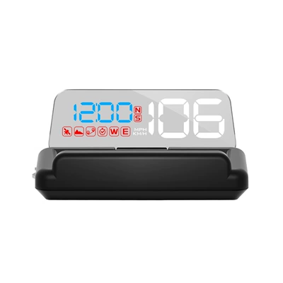 Hud Head-Up Display High-Definition Gps Speedometer Projection Car-Mounted Hud Speedometer Kmh/Mph Cross-Border Exclusive Supply (Vehicle HUD) - blue-and-white-english-miles