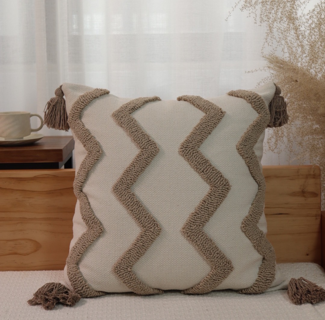 insert silent bohemian veludo bordillo tejido lino geométrico almohada almohada sala de estar sofá dormitorio cojín