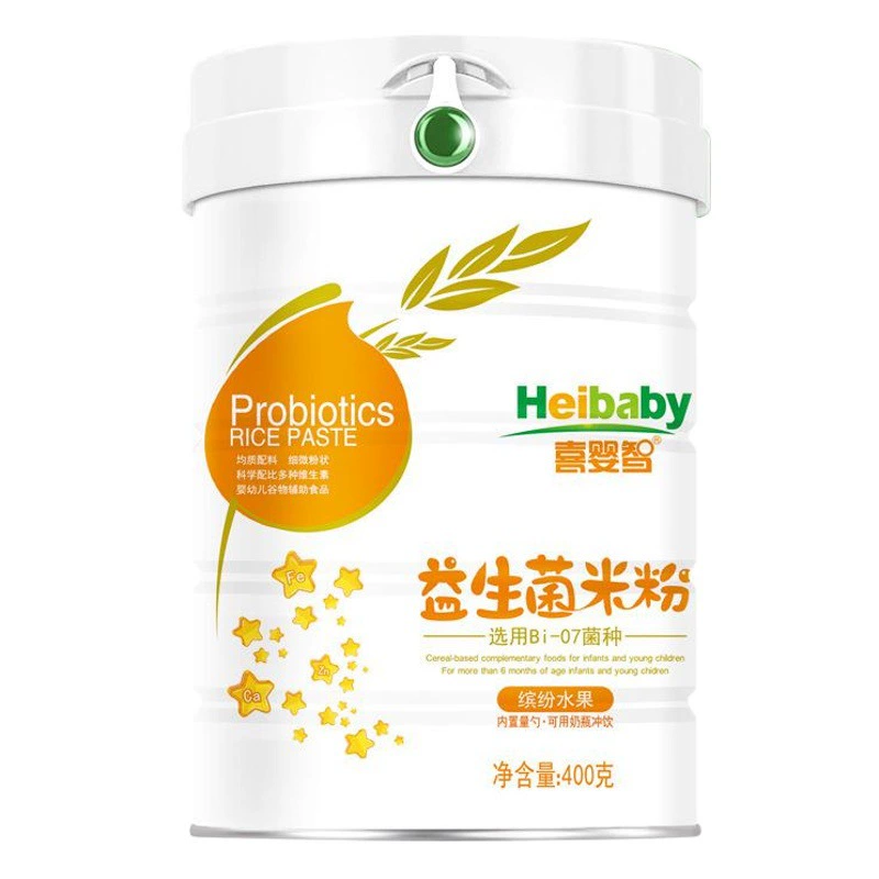 Пробиотическая рисовая каша для младенцев, пищевая добавка с железом, цинком и кальцием, рисовая каша для младенцев с разноцветными фруктами, питание для младенцев, рисовая каша.
