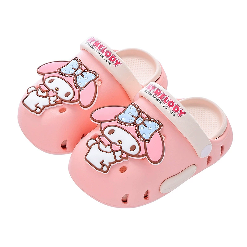 Детские сандалии-кроксы Melody Sanrio для девочек, принцесса, пляжные, водолазные сандалии, обувь с мягкой подошвой