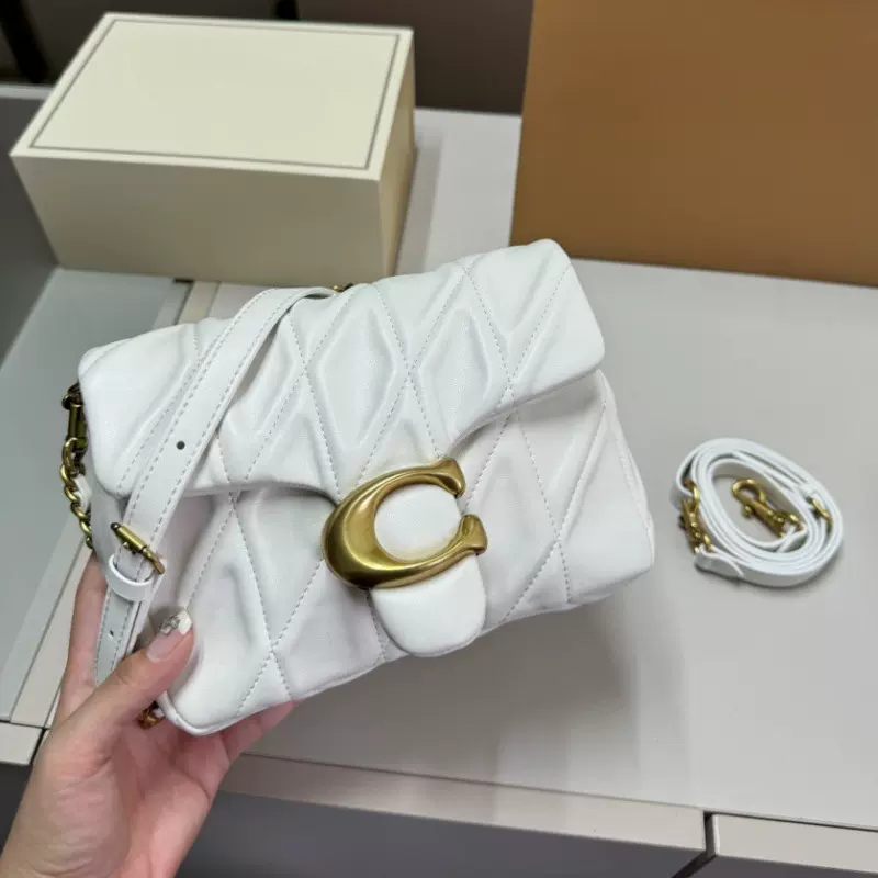 C家新款菱格链条酒神包腋下tabby条纹绗缝羊皮手提单肩包斜挎女包
