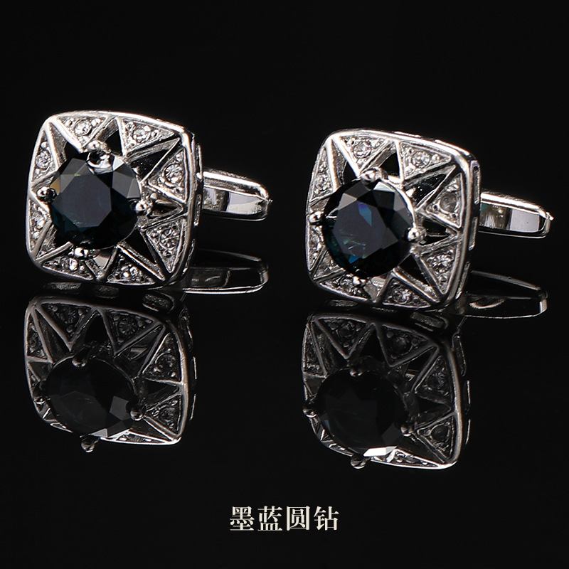 墨蓝圆钻法式袖扣.jpg