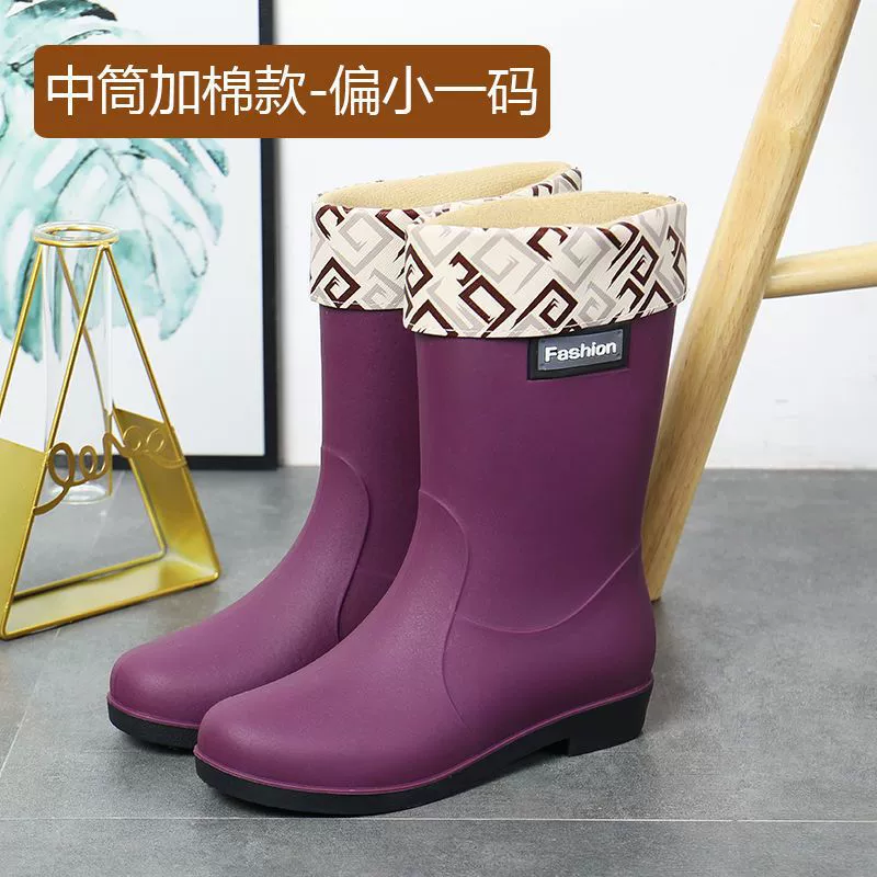 Дождевики для женщин нового стиля mid-calf дождевики для женщин взрослый стиль модная верхняя одежда корейский стиль водонепроницаемые обувь с противоскользящей толстой подошвой чехлы для обуви оптом