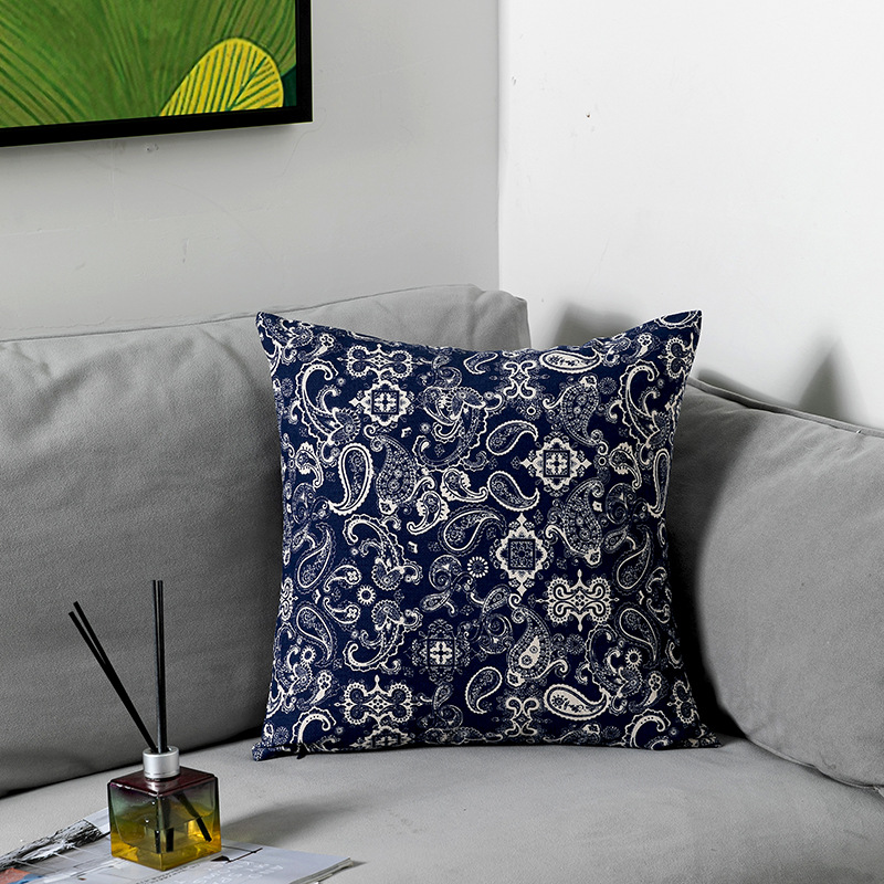 Funda de cojín con estampado doble cara estilo rústico para sofá_voghion.com